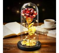 ADAZ Galaxy Rose Gifts for Her,Light Up Rose Flowers for Women/Wife/Mother/Girlfriend,Artificial Flower Rose in Glass Dome Present for Mother's Day Valentine's Day,Anniversary