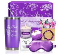 ADBAOBO Mothers Day Gifts for Mom, Mom Birthday Gifts from Daughter Son with 20 OZ Tumbler, Best Mom Ever Gift Basket Set Moms Gift Ideas Purple