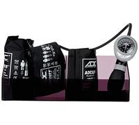 ADC Multikuf 705 General Practice Multicuff Kit with 804 Palm Aneroid Sphygmomanometer, Small Adult, Adult and Large Adult Blood Pressure Cuffs (19-50 cm), Plexiglass Tray, Black