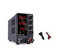 ADC Power Supply Variable, 30V 10A 60V 5A Lab Bench Power Source Stabilized Power Supply Voltage Regulator Switch Precise Display(NPS306W-3 30V6A)