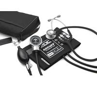 ADC Pro's Combo III Professional Adult Pocket Aneroid/Clinician Scope Set with Diagnostix 778 Blood Pressure Sphygmomanometer, Adscope 603 Stethoscope, and Matching Nylon Carrying Case, Black