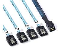 ADCAUDX 2Pack SFF-8643 to SATA: 1M SFF8643 Mini-SAS to SATA Forward Breakout Cable Mini SAS HD SFF8643 Controller to Hard Drive (3.3FT)