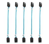 ADCAUDX 5-Pack SATA III Cable:8-inch Short-SATA Cable Thin-SATA Cables 0.2M Straight SATA to SATA Cable 6Gb Flexible-SATA Data Cable for Hard Drive,SDD, HDD (0.6FT)