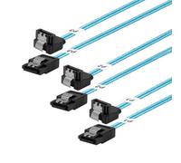 ADCAUDX Long-SATA 90-Degree Cable 1M, 3 Pack Flexible Thin SATA Right-Angle Cable 3.3Ft Angled to Straight 6Gbps Data for Hard Drive,Sever,SSD HDD