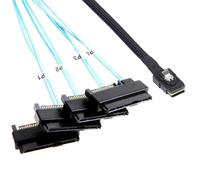 ADCAUDX Mini-SAS to SAS-Cable: 1M SFF8087 to SAS SFF-8087 to SFF-8482 Connector x4 with SATA-Power Adapter Cable (3.3FT)