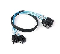 ADCAUDX SATA-III Cable: 0.5M, 4Pcs/Set - SATA 6Gbps - HDD/SSD Data Cable for Server, Bitcoin Computer, Raid (1.6FT)