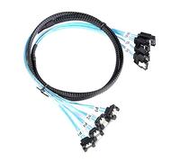 ADCAUDX SATA-III Cable:1M 4Pcs/Set-SATA Cable 90-Degree Right-Angle SAS/SATA-6Gbps Cable Replacement for Server-Raid SDD HDD CD DVD Drives (3.3FT)