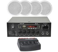 ADCB LTD New Cafe Restaurant Home Bluetooth Amplifier Ceiling Speaker System Kit - 2,4,8 Works With Google Home & Amazon Alexa