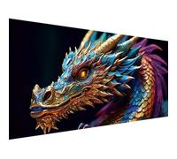 ADCCAT Diamond Painting Kits for Adults, Large Dragon Color Diamond Art Kits Adults, Square Full Drill Crystal Creations Embroidery Arts and Crafts, DIY Diamond Art for Home Decor Gifts 100x40cm T-5