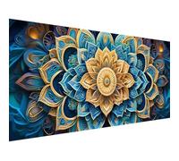 ADCCAT Diamond Painting Kits for Adults, Large Mandala Art Diamond Art Kits Adults, Round Full Drill Crystal Creations Embroidery Arts and Crafts, DIY Diamond Art for Home Decor Gifts 100x40cm z-0