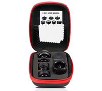 Adcom 8 in 1 Mobile Phone Camera Lens Kit for 0.36x, 0.63x Wide Angle Lens, 2X Telephoto, Kaleidoscope, Starburst, 198 Fisheye, 15x Macro Lens, CPL Universal Clip-On Cell Phone Travel Lens (Black)
