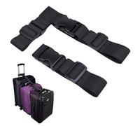 Add a Bag Luggage Straps - 2 PCS Adjustable Suitcase Straps Heavy Duty Luggage Connector Belt - T-Type Strap for Your 3 Suitcase Tie Together - Travel Baggage Attachment Accessories