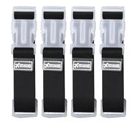 Add a Bag Luggage Straps, 4PCS Heavy Duty Adjustable Suitcase Connector Belt, Travel Baggage Attachment Accessories for Connecting Luggage Together - Black