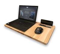 ADD A PERSONALISED LASER ENGRAVED MESSAGE!!! - Wooden Portable Laptop Desk/Lap Tray Mobile Workstation - Home Office (LAP)(EM)