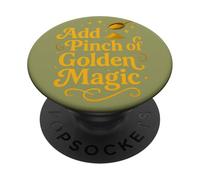 Add a Pinch of Golden Spice, Turmeric-Inspired Wellness Art PopSockets Adhesive PopGrip