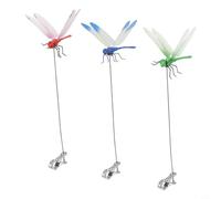 Add a touch of color to your garden with 36X Fake Dragonfly Clip 3D Dragonfly Garden Deco Dragonfly Stakes (3pcs)
