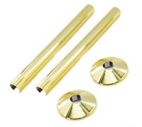 Add a Touch of Elegance to Your Bathroom with 2 pk Pipes Radiator Pipe Covers Sleeve 15mm Collars in Chrome(Gold)