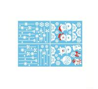 Add a Touch of Festivity to Your Windows with 4pcs Christmas Decals Featuring Unique Designs (Snowman)