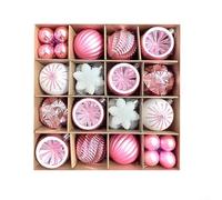 Add a Touch of Joy with 40PCS Colorful Christmas Ball Ornaments for Trees at For Weddings and Events (Pink)