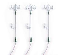 Add Charm to Your Garden or Railway Layouts with This Set of Three Decorative Lampposts Designed to Last (gray)