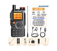 (Add H-771-Cable) UV-K6 Air Band Walkie Talkie Wireless Copy Frequency Multi Band Type-C Portable UHF VHF Long Rang UV5R