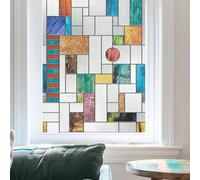 ADD.HERES Add.Heres 3D Stained Glass Window Film, Decorative Window Privacy Film for Bathroom,Front Door,Home, Sun Blocking Heat Control,Static Cling,Ores Design 23.6inch x 35.4inch