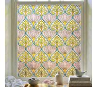 ADD.HERES Window Privacy Film, 3D Stained Glass Window Film, 17.5x47.2in