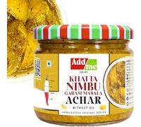 Add me Add Me Lemon Pickle khatta nimbu Garam Masala 300g | Authentic nimbu ka achar Indian Achar Glass Pack