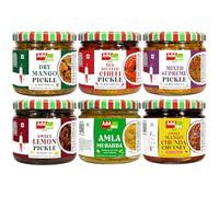 Add me combo pickle box gift pack 6 in 1 dry mango achar 300gm + mixed pickles 300grm + amla murabba 300 gm + sweet Lemon pickle 350gram + Lal mirchi ka achar 300 gm + sweet mango jeera chutney 350grm