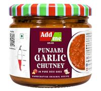 Add Me Homemade Punjabi Garlic Chutney in Pure Desi Ghee 300g | Authentic Indian Chutney Glass Pack
