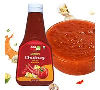 Add me Momo's Chutney Home Made Spicy schezwan Red Chilli Garlic Tomato Sauce chatni 390gm