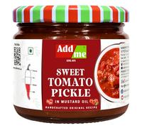 Add Me Sweet Tomato Pickle in Mustard Oil 300gm | meethi tamatar ka achar Chutney with Garlic Glass Pack