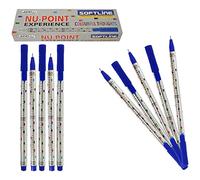 ADD Nu-Point Fineliner Pens, BLUE, 0.3mm Fine Point, Pack of 10, Fine line Pens, Write Draw Colour Sketch Draft Technical Use, ZOFAX Black Ball Pen