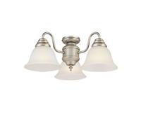 Add-on light kit for Design & Combine ceiling fans in various colours Aluminium brushed