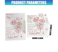 Add on Message Card, Foldable 3D Bouquet Paper Greeting Note with Display Front, Present Greetings, 10 Pack, 98 X 67 Mm Bouquet Note Insert Foldout Paper Blessing Message Small Present Enclosure Card