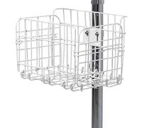 Add-On Metal Basket - CTA Add-On Attachable Basket with Ring Clamp for Tablet Floor Stands & PAD-AFS - PAD-CGS - PAD-SCGS - PAD-SCGS9 - PAD-HFS - PAD-SHFS - PAD-GFS - PAD-SGF & PAD-UAFS (ADD-BASK)