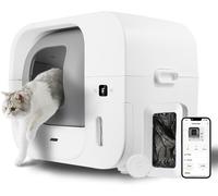 【Add water fountain get extra 100 off】Furbulous【Quality-Focused】Furbulous Enhanced Fully Automatic Self-Cleaning Litter Box - Odor-Free Design, Spacious Size for 3-22 lbs Felines, Smart App Control &