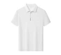 Add Your Own Text Design Custom Men Women Mesh Cool Fit Polo Shirts Summer Lightweight Quick Dry Athletic Work T-Shirts(White,XXL)