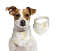 Add Your Text Gold Marble Blank Modern Elegant,Dog Bandanas Cotton Pet Scarf Adjustable Bibs for Pet,M