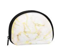 Add Your Text Gold Marble Blank Modern Elegant, Women's Storage Bag Shell Makeup Bag Small Coin Purse Shell Change Pouch