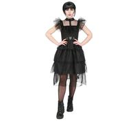 Addams Family Costume Kids Adults Halloween Fancy Dress School Girl Film