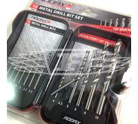 Addax 17 Piece HSS Metal & Masonry Drill BIT Set Carbide Drill DIN 338 (AK8)