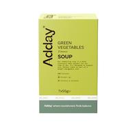 Adday - Total Diet Replacement Green Vegetable Soup - High Protein, High Fibre and Nutritionally Complete Ready Meals - Vegetarian Food, Gluten Free and Halal - Contains Vitamin D, Iron and More