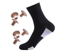 AddBili 6 Pure copper solid rivets and 1 grounding socks suitable for most copper-containing grounding shoes-MEN-BLACK, Black, Large