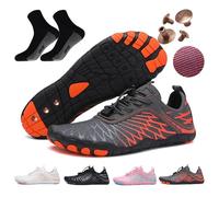 AddBili Barefoot Grounding Shoes for Men & Women with Solid Pure Copper Screws, Metal Fabric Insole, 2 Pairs Grounding Socks | Secure | Effective and | Comfortable- B36, Grey, 10.5 Women/9.5 Men