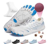 AddBili Grounding Shoes with Copper Grounded Footwear Barefoot Shoes Effectively Soft Comfortable, White-2socks, 6 Women/5 Men