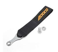 Addco Adth152 Racing Tow Strap with Bolt-on Hardware Universal Jdm for Cars Trucks (Black)