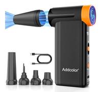ADDCOLOR AD51 Air Blower,Compressed Air Duster with 2000mAh*2 and 8 Gear Adjustable,106770RPM Electric Duster Blower with Display - Portable Mini Duster for PC,Keyboard,Outdoor,Orange