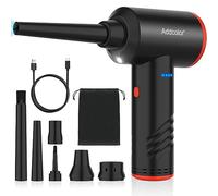 ADDCOLOR Compressed Air Duster Cleaner for PC 6000mAh Electric Air Blower AD38 Air Duster 3 Gear Adjustable Compressed Air Cleaner with LED Light, Reusable Canned Dust Blower for Laptop, Keyboard