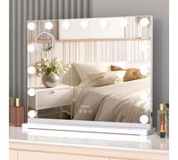 ADDCOLOR Hollywood Vanity Mirror with Lights, Vanity Mirror with USB Charging Port, 15 LED Lights and 3 Adjustable Lighting Modes, Mirror with Light